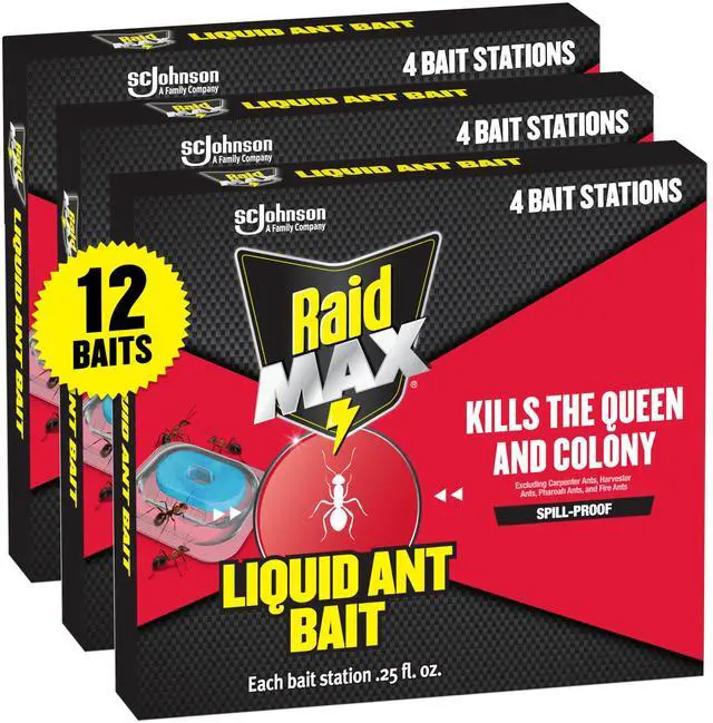 Main image of MAX Liquid Ant Bait - Ant Traps Indoor and Outdoor Use Insect Repellent & Pest Control That Kills Ants Where They Breed - 12 Count