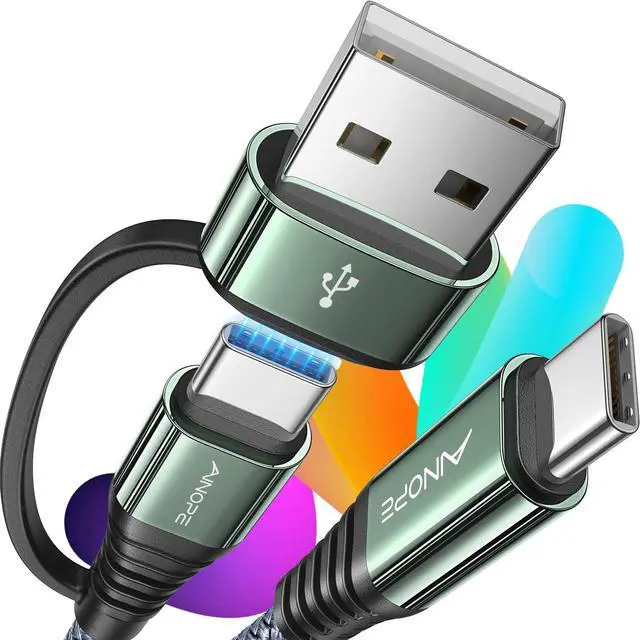 Main image of USB C to USB C Cable, 1 FT USB C Cable Fast Charging with USB to USB C Adapter, 60W USB to USBC Cable for iPhone 17 Pro Max Air Type C Cable for iPhone 16/15/14/13/12, Grey