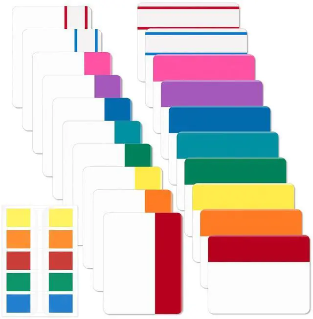 Main image of Sticky Index Tabs, 500 Pcs, 21 Sets, Vibrant