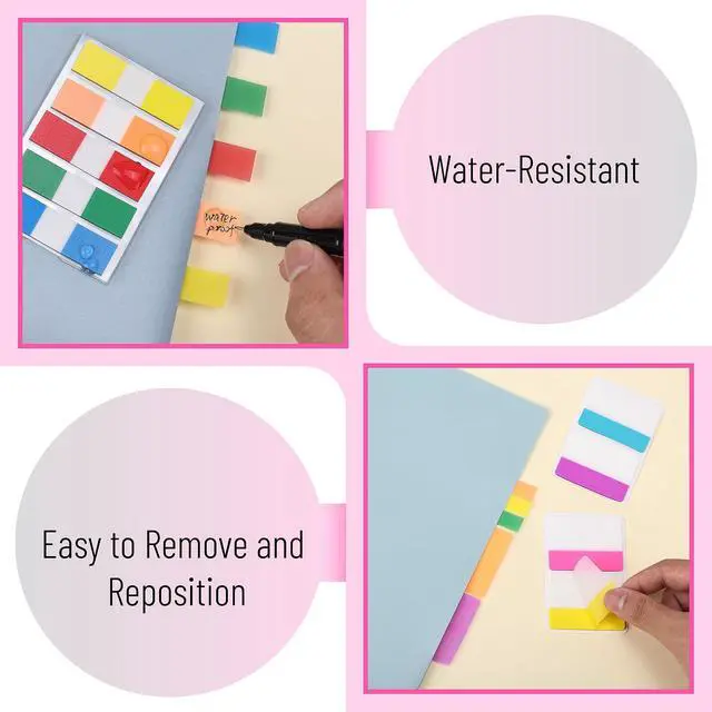 Alt view image 4 of 7 - Sticky Index Tabs, 500 Pcs, 21 Sets, Vibrant