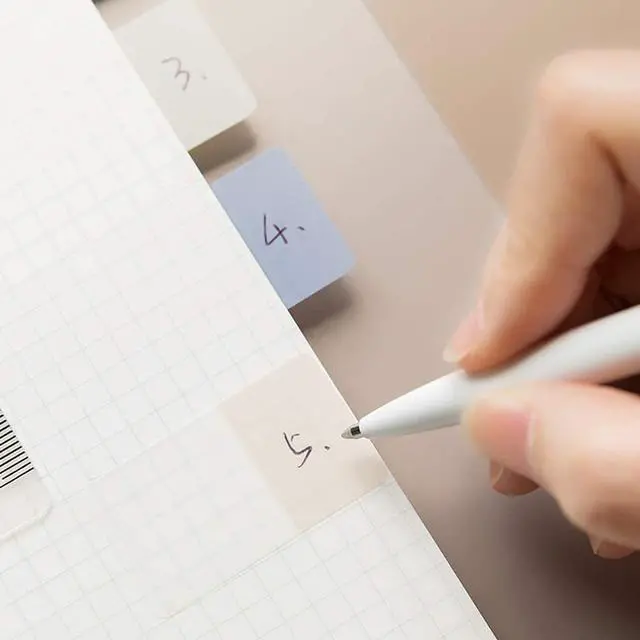 Alt view image 6 of 7 - Index Tabs with Ruler, 4 Pack 660 Pieces Sticky Tab, Note Page Marker, Writable and Repositionable File Flags Morandi Pages Markers Book Labels for Reading Tab, Classify Files (Color A)