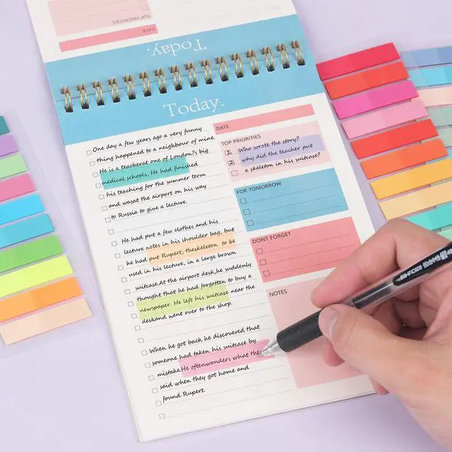 Alt view image 3 of 7 - (4200 Pcs) Book Tabs for Annotating, Sticky Tabs Transparent Small Sticky Notes Flags, Colorful Morandi Page Markers for Notebooks, Multi-Colored Writable and Repositionable Book Flags Strip