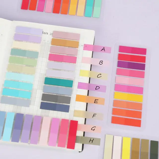 Alt view image 6 of 7 - (4200 Pcs) Book Tabs for Annotating, Sticky Tabs Transparent Small Sticky Notes Flags, Colorful Morandi Page Markers for Notebooks, Multi-Colored Writable and Repositionable Book Flags Strip