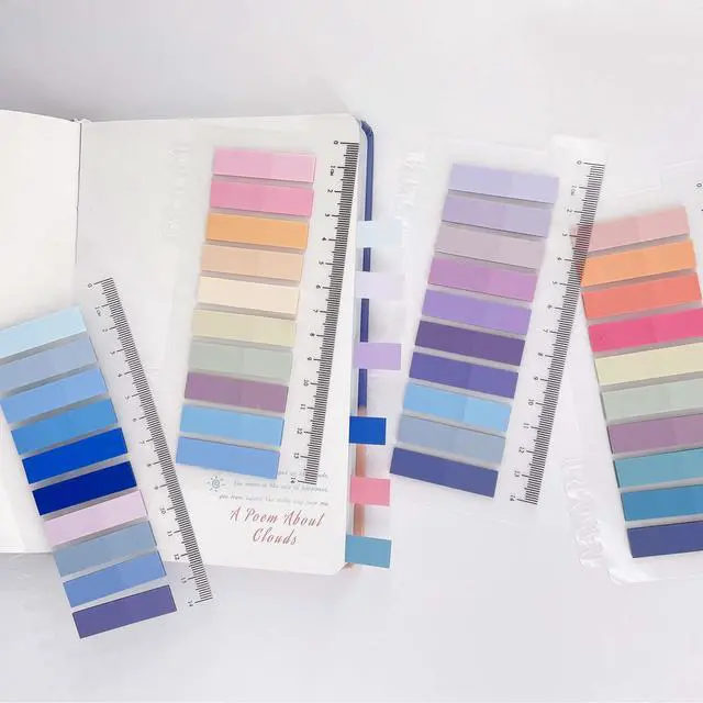 Alt view image 4 of 7 - Sticky Tabs 800 Pcs Book Tabs Colorful Sticky Index Tabs 40 Colors Translucent Annotation Tabs ,Transparent Sticky Notes Tabs, Writable Page Tabs with Ruler for Annotating Books