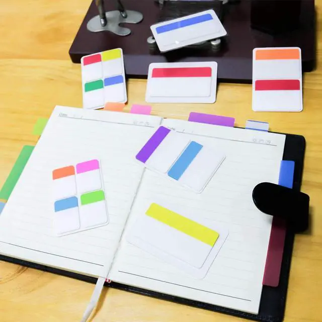 Alt view image 7 of 7 - Sticky Tabs 480 Pcs, Adhesive Book Tabs, Page Markers, 1 Inch, 2 Inch, 3 Inch Annotation Tabs, Labels for Books, Notebooks, Files, Binders, Bible, Flags for Office and School Use (10 Colors)