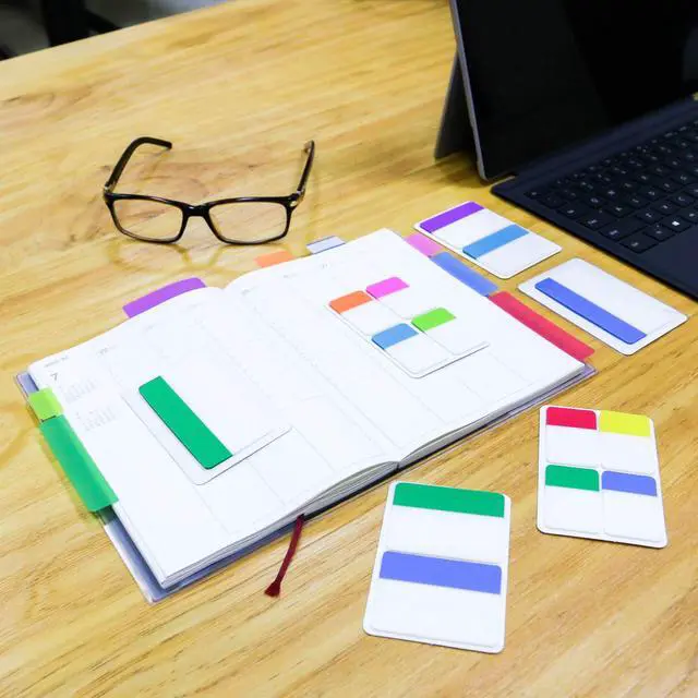 Alt view image 6 of 7 - Sticky Tabs 480 Pcs, Adhesive Book Tabs, Page Markers, 1 Inch, 2 Inch, 3 Inch Annotation Tabs, Labels for Books, Notebooks, Files, Binders, Bible, Flags for Office and School Use (10 Colors)