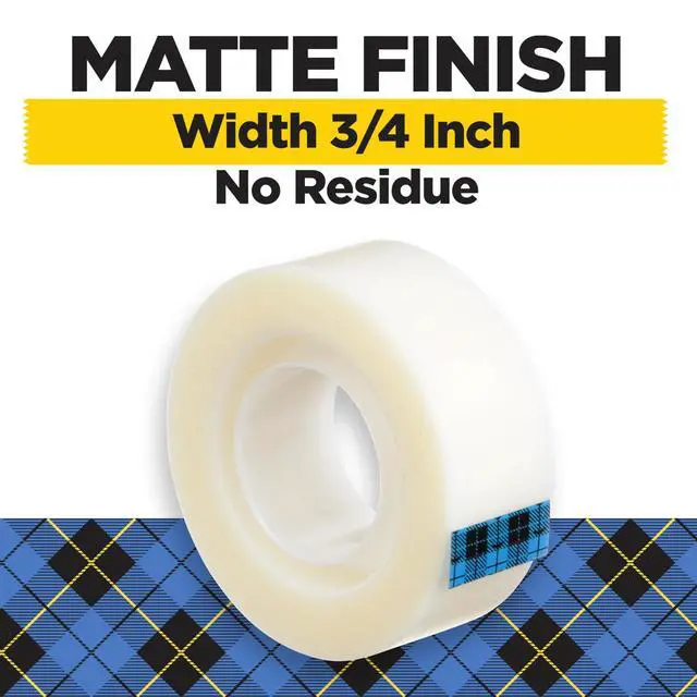 Alt view image 2 of 7 - Wall-Safe Tape, 2 Refill Rolls, Clear Removable Wall Tape with Matte Finish for Hanging Photos, Art, and Décor, 3/4 in x 1,296 in