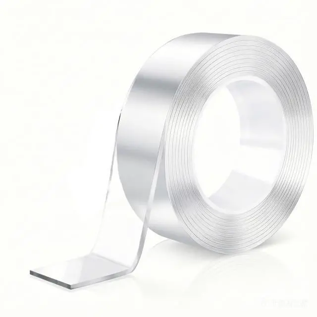 Main image of Heavy Duty Double Sided Tape,10 Ft Strong Mounting Tape, Removable & Reusable Adhesive for Wall, Home, Office, Carpet - Clear (1)