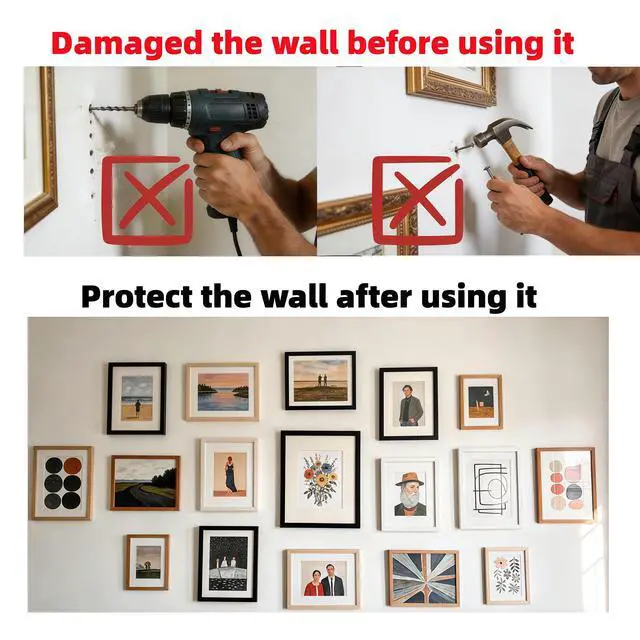 Alt view image 6 of 7 - Nano Double Sided Tape Heavy Duty Strong Adhesive, 2 Rolls (0.8in×9.85ft & 1.2in×9.85ft), Removable Reusable Clear Mounting Tape for Wall, Carpet & Picture Hanging