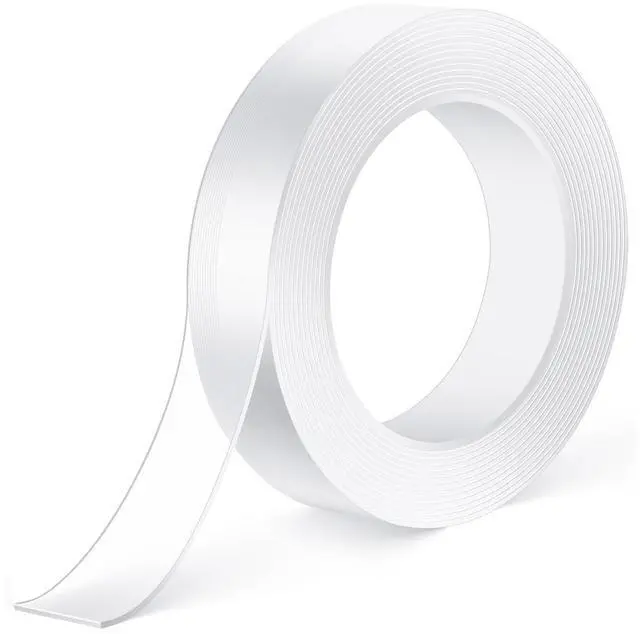 Main image of 2PCS Heavy Duty Double-Sided Tape (10FT Long), Removable Adhesive Gel Tape, Clear Invisible Mounting Strips for Home and Office Use