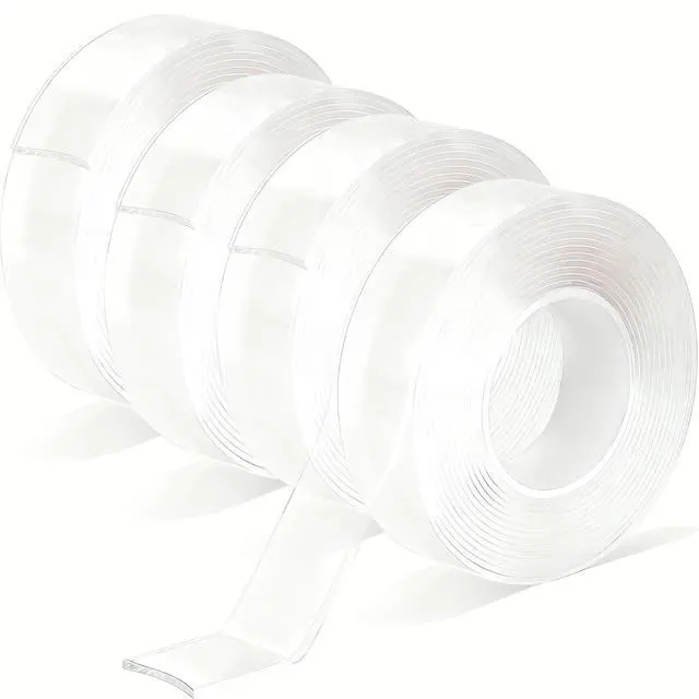 Main image of 4Rolls Thicker 2mm, Nano Double Sided Mountinging Heavy Duty Tape, 2 Sides Sticky Tack Tape for Painted Walls AC Hanging Clear, 0.7in×10fts, 40fts Total Long (Thicker. 4 pack×0.7''×10fts)