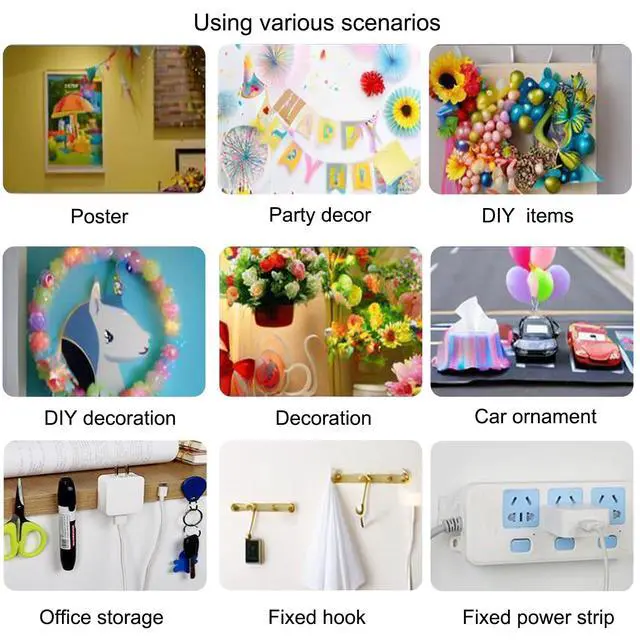 Alt view image 7 of 7 - Nano Double Sided Tape, 5 Rolls x 9.8ft Transparent, Traceless & Washable Adhesive Tape, Reusable Strong Grip for Carpets, Photo Walls & Home Decor