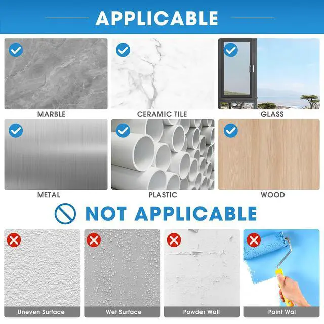 Alt view image 5 of 7 - Double Sided Tape Heavy Duty - Nano Removable Adhesive Mounting Tape Wall Decor, Clear Sticky Picture Hanging Transparent Strips Command Tapes for Poster Carpet Art Craft Home Office School (10FT)