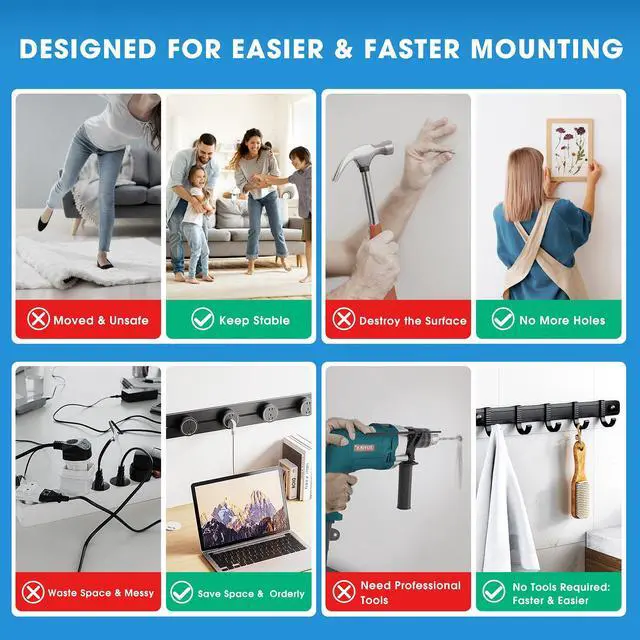 Alt view image 7 of 7 - Double Sided Tape Heavy Duty - Nano Removable Adhesive Mounting Tape Wall Decor, Clear Sticky Picture Hanging Transparent Strips Command Tapes for Poster Carpet Art Craft Home Office School (10FT)
