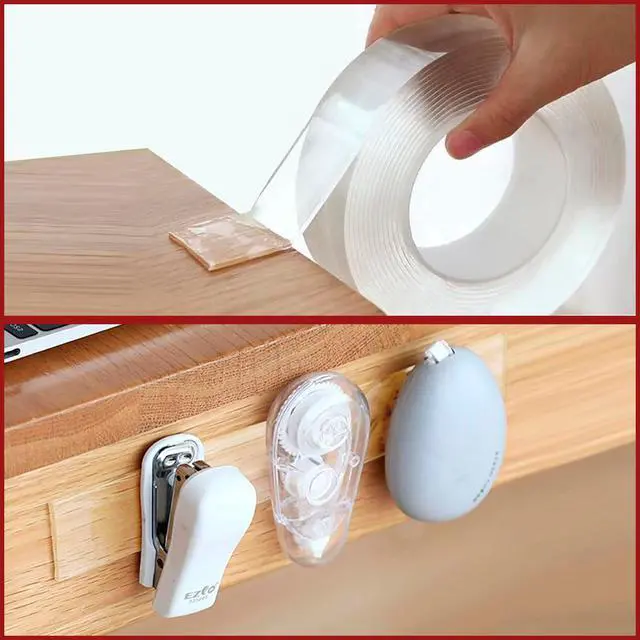 Alt view image 5 of 7 - Double Sided Tape Heavy Duty, Clear Double Sided Mounting Tape, Nano Tape, Double Sided Adhesive Tape, Washable, Reusable & Traceless for Multi-Surface Use, Rug Grip, Wall & DIY Projects (Pack of 1)