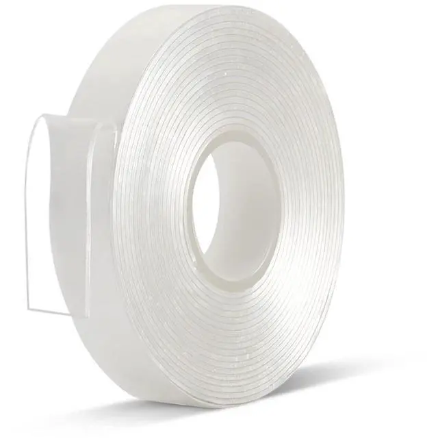 Main image of Double Sided Tape Heavy Duty - 1/2 in 10 Ft Acrylic Sticky Mounting Tape Clear Removable Strong Two Sided Adhesive for Sign/Photo/Poster/Picture Mount(Pack of 1 Roll)