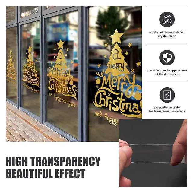 Alt view image 3 of 6 - Double Sided Tape Heavy Duty - 1/2 in 10 Ft Acrylic Sticky Mounting Tape Clear Removable Strong Two Sided Adhesive for Sign/Photo/Poster/Picture Mount(Pack of 1 Roll)