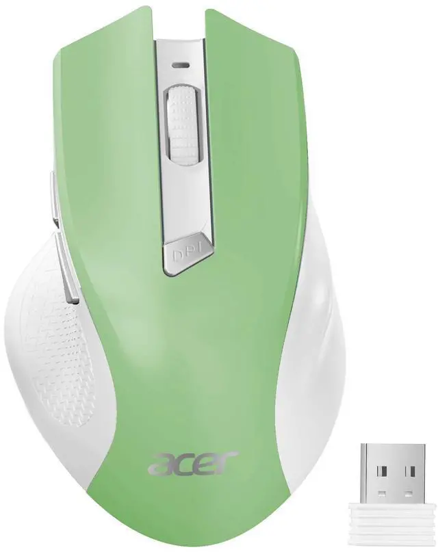 Main image of Wireless Mouse for Laptop, 2.4GHz Computer Mouse 3 Adjustable DPI Office Cordless USB Mice with USBA Receiver, 6 Buttons, 1600 DPI, Medium to Large Sized Hands (Green)