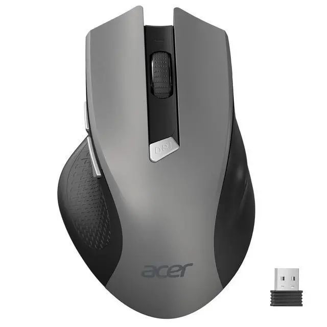 Main image of Wireless Mouse for Laptop, 2.4GHz Computer Mouse 3 Adjustable DPI Office Cordless USB Mice with USBA Receiver, 6 Buttons, 1600 DPI, Medium to Large Sized Hands (Grey)