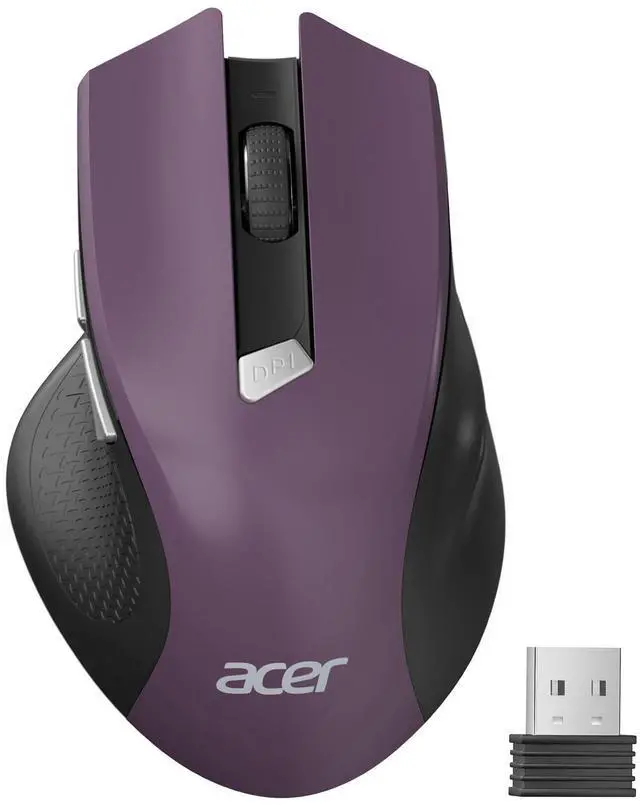Main image of Wireless Mouse for Laptop, 2.4GHz Computer Mouse 3 Adjustable DPI Office Cordless USB Mice with USBA Receiver, 6 Buttons, 1600 DPI, Medium to Large Sized Hands (Purple)