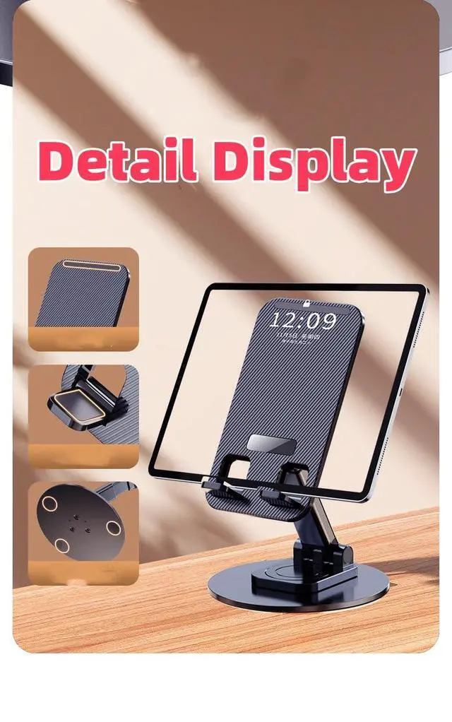 Alt view image 7 of 7 - Adjustable Phone Stand, Black