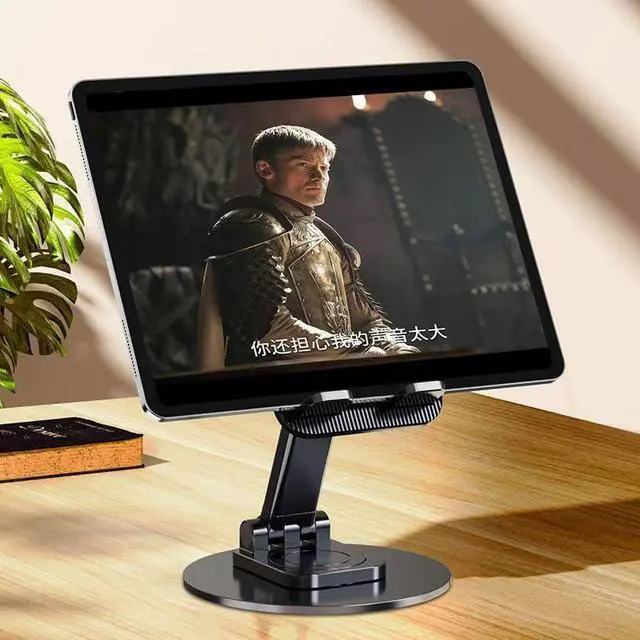 Alt view image 5 of 7 - Cell Phone Stand 2 Pack,Angle Height Adjustable Cell Phone Holder for Desk,Foldable Desktop Phone Holder Cradle Dock with Silicon Pad Compatible with All Mobile Phones (Black + White)