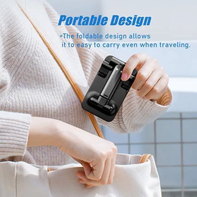 Alt view image 3 of 7 - Adjustable Cell Phone Stand,Phone Stand,Mobile Phone Holder,iPhone Holder for Desk,Cell Phone Holder Portable Cellphone Cradle Desktop Dock Stand for Smart Phones,iPad Tablet and E-Reader