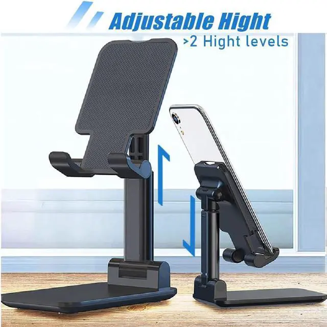 Alt view image 4 of 7 - Adjustable Cell Phone Stand,Phone Stand,Mobile Phone Holder,iPhone Holder for Desk,Cell Phone Holder Portable Cellphone Cradle Desktop Dock Stand for Smart Phones,iPad Tablet and E-Reader