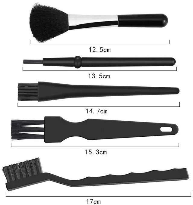Alt view image 2 of 7 - 9 in 1 Anti Static Brushes Small Cleaning Kit Multi-Purpose Nylon Brush for Keyboard, PC Motherboards, Camera, Phone, Laptop, MacBook, Computer