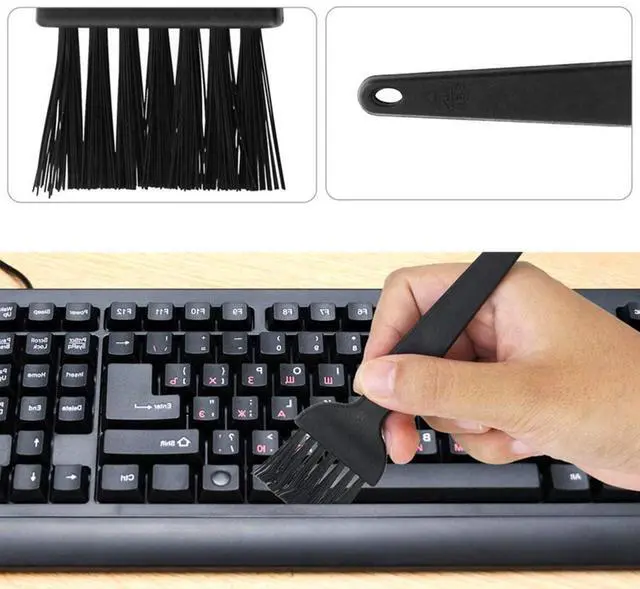 Alt view image 5 of 7 - 9 in 1 Anti Static Brushes Small Cleaning Kit Multi-Purpose Nylon Brush for Keyboard, PC Motherboards, Camera, Phone, Laptop, MacBook, Computer