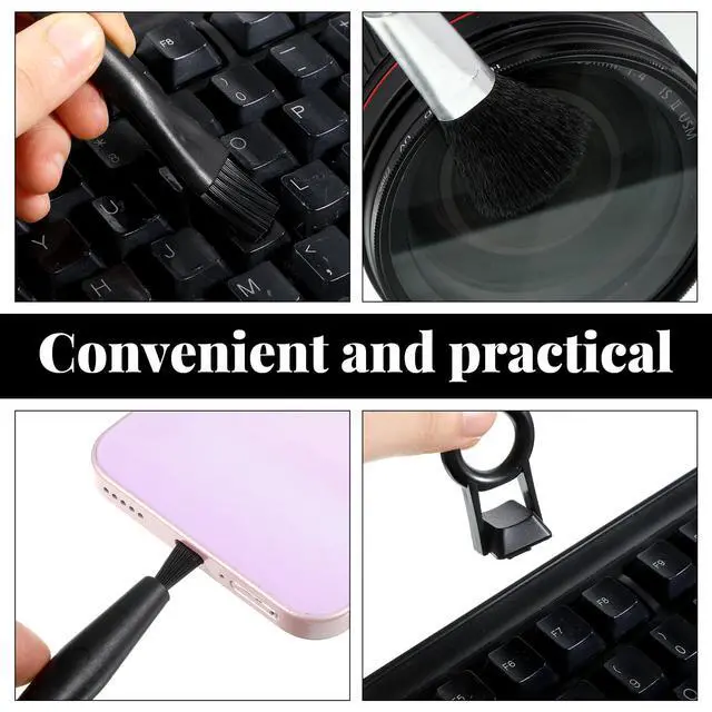 Alt view image 4 of 7 - 11 Pcs Mini Keyboard Cleaning Brushes Kit, Mini Anti Static Brush with Keycap Puller Tweezers, Dust Cleaning Brushes for Electronic Devices Computer Motherboard Fans Camera Small Space