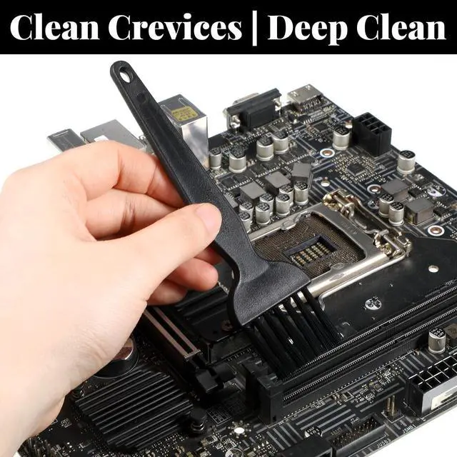 Alt view image 6 of 7 - 11 Pcs Mini Keyboard Cleaning Brushes Kit, Mini Anti Static Brush with Keycap Puller Tweezers, Dust Cleaning Brushes for Electronic Devices Computer Motherboard Fans Camera Small Space