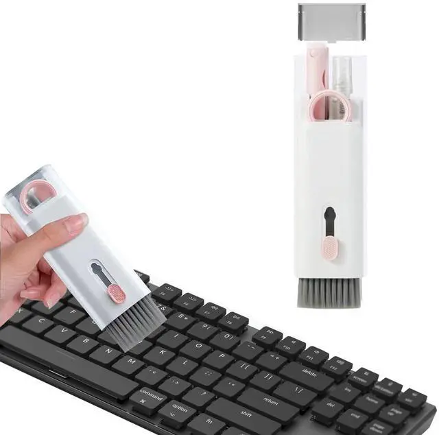 Main image of 7 in 1 Laptop Cleaning Kit Keyboard Cleaner,Computer Screen Cleaning Brush Tool,Computer Tools Kit Corner Gap Duster Keycap Puller(Color:Pink)