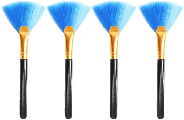 Main image of 4PCS Super Soft Cleaning Fan Brush Fibre Blue 12.5cm Cleaning Computer Keyboard Dust Lens Mobile Phone Razor Cleaning Brush Display Electronics Crevice Cleaning