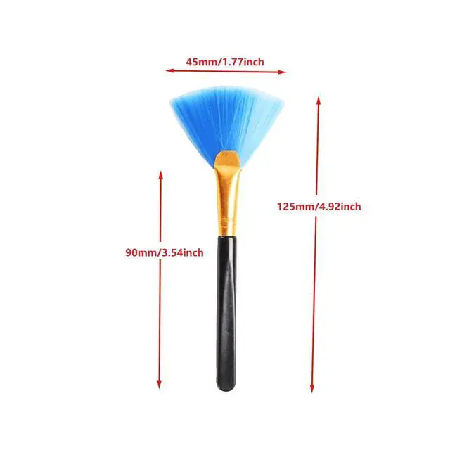 Alt view image 3 of 4 - 4PCS Super Soft Cleaning Fan Brush Fibre Blue 12.5cm Cleaning Computer Keyboard Dust Lens Mobile Phone Razor Cleaning Brush Display Electronics Crevice Cleaning