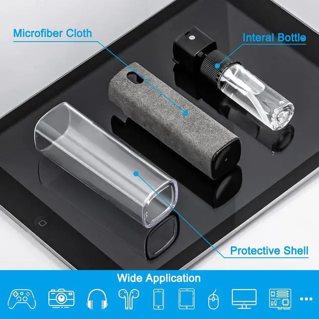 Alt view image 2 of 6 - Screen Cleaner Touchscreen Mist Spray, Cleaning Kit for Electronic Smart Phone TV, Laptop, Tablet, PC, Computer Monitor LCD Flat Screens, Eyeglasses, Compatible with iPhone iPad MacBook Pro