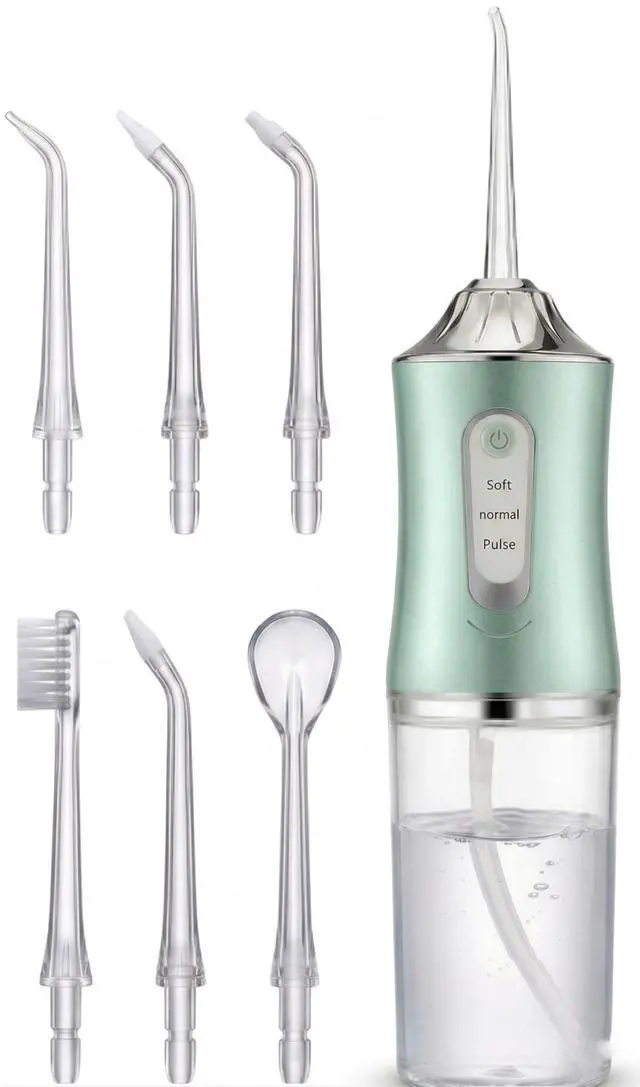 Main image of Zyler Cordless Water Flosser for Teeth, Rechargeable Electric Flosser for Teeth, 3 Cleaning Modes, Portable Oral Irrigator, Travel Water Flosser for Plaque Removal and Daily Dental Care (Green)