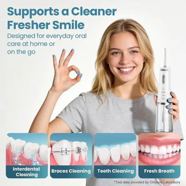 Alt view image 4 of 7 - Water Flosser Cordless Dental Water Jet with 4 Pressure Modes, 1500-2000 Pulses/Min, 300ML Tank, IPX7 Waterproof, Rechargeable Portable Oral Irrigator for Braces, Sensitive Gums & Travel