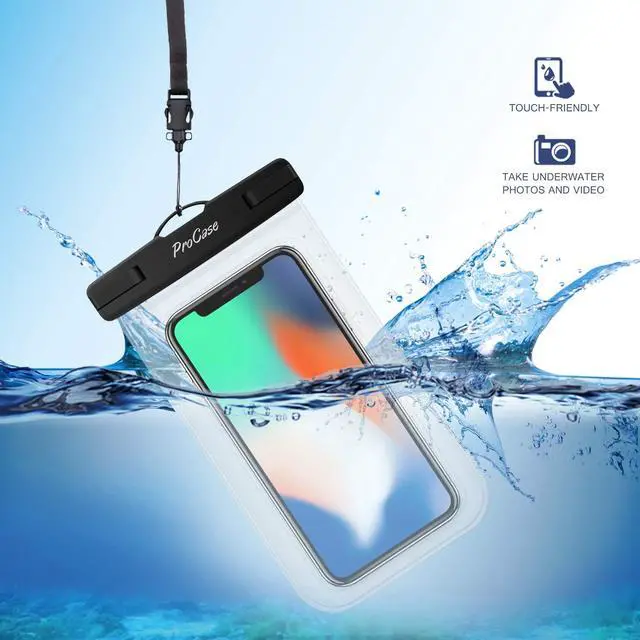 Alt view image 6 of 7 - 2 Pack Waterproof Phone Pouch, Underwater Phone Case Up to 7", Dry Bag for iPhone 17 Air 16 15 14 13 Pro Plus Max, Galaxy S24 S23 S22 Ultra Pixel, Beach Essentials -Clear & Green