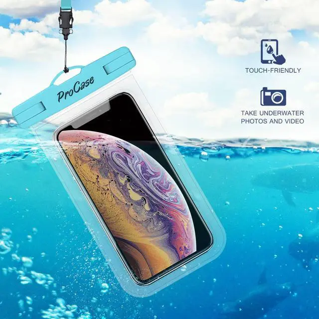 Alt view image 5 of 6 - 2 Pack Waterproof Phone Pouch Case, 7" Universal Underwater Cellphone Dry Bag for iPhone 17 Air 16 15 14 13 Pro Plus Max 12 11, Galaxy S24 S23 S22 Ultra Pixel -Blue/Green