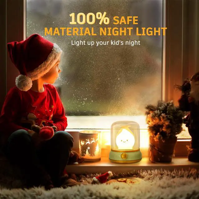 Alt view image 5 of 7 - 2Pack Ghost Campfire Night Light, Small Cute Desk Lamp, Dimmable Cordless Bedside Table Lamp, Rechargebale Battery Oprated Warm Night Light for Bedroom/Kids/Baby Nursery, Vintage Ambient Lighting