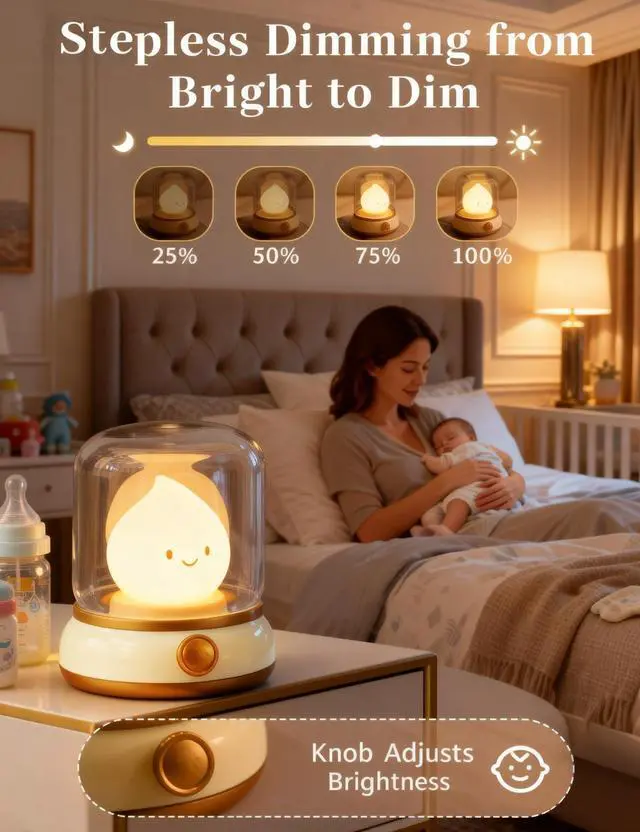 Alt view image 3 of 7 - Ghost Flame Night Light Lamp, Cute Rechargeable Lantern Lamp with Flickering Candlelight Effect, Dimmable Bedside Light for Bedroom Nursery Decor
