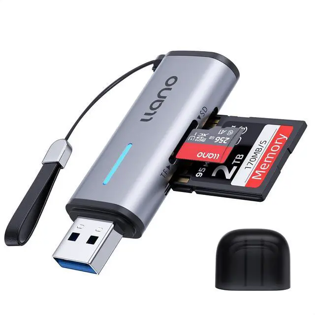 Main image of Micro SD Card Reader 3.0, 5Gbps 2-in-1 USB A Memory Card Reader Dual Slots for SDXC, SDHC, SD, MicroSD, UHS-I Cards, Compatible with MacBook, iPad, Computer