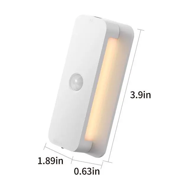 Alt view image 7 of 7 - Rechargeable Motion Sensor Night Light 2-Pack,Stair Lights Indoor,Wireless Stick on Anywhere Hallway Lamp/Closet for Bathroom, Bedroom, Kitchen, Cabinet, Stairs, Hallway