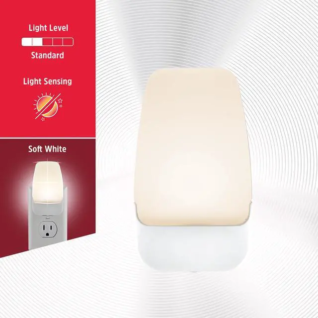 Alt view image 2 of 6 - Night Lights Plug into Wall, 2-Pack, LED Plug in Nightlight, Soft Warm White, Dusk to Dawn Sensor, Adults, Kids, Bedroom, Bathroom, Nursery, Hallway, Kitchen, UL Safety Listed, 81565