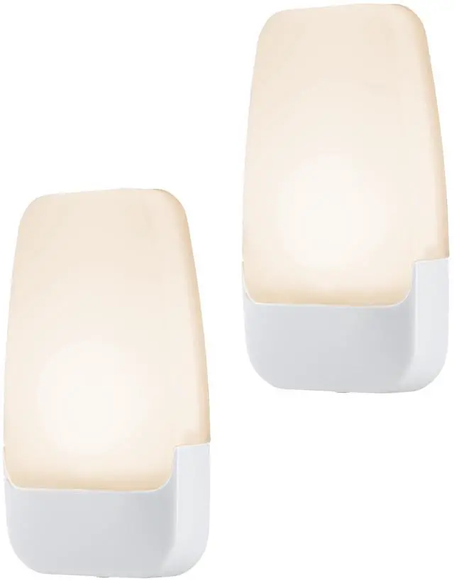 Alt view image 6 of 6 - Night Lights Plug into Wall, 2-Pack, LED Plug in Nightlight, Soft Warm White, Dusk to Dawn Sensor, Adults, Kids, Bedroom, Bathroom, Nursery, Hallway, Kitchen, UL Safety Listed, 81565