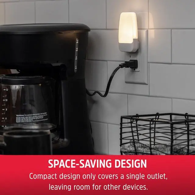 Alt view image 3 of 6 - Night Lights Plug into Wall, 2-Pack, LED Plug in Nightlight, Soft Warm White, Dusk to Dawn Sensor, Adults, Kids, Bedroom, Bathroom, Nursery, Hallway, Kitchen, UL Safety Listed, 81565