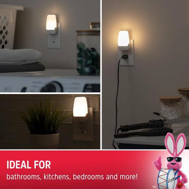 Alt view image 5 of 6 - Night Lights Plug into Wall, 2-Pack, LED Plug in Nightlight, Soft Warm White, Dusk to Dawn Sensor, Adults, Kids, Bedroom, Bathroom, Nursery, Hallway, Kitchen, UL Safety Listed, 81565