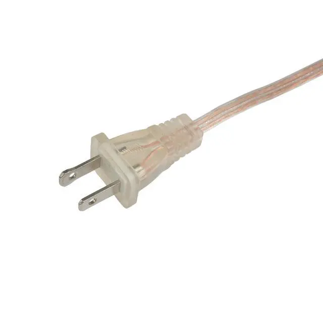 Alt view image 2 of 7 - 2 Pack Clear Visible Copper Extension Cord, 2 Prong 6FT NEMA 1-15P Replacement Power Cable,18 AWG Female Male Extension Cords, Bulk Holiday String Light Cord for Indoor Christmas Decor, 10A 125v