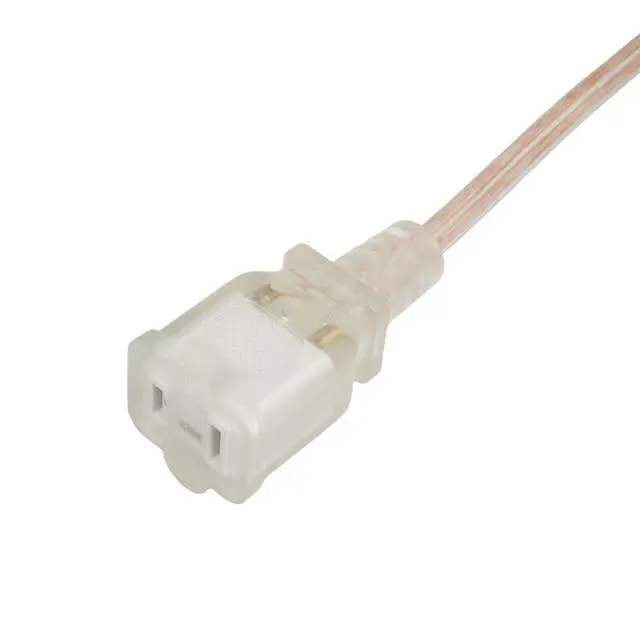 Alt view image 3 of 7 - 2 Pack Clear Visible Copper Extension Cord, 2 Prong 6FT NEMA 1-15P Replacement Power Cable,18 AWG Female Male Extension Cords, Bulk Holiday String Light Cord for Indoor Christmas Decor, 10A 125v